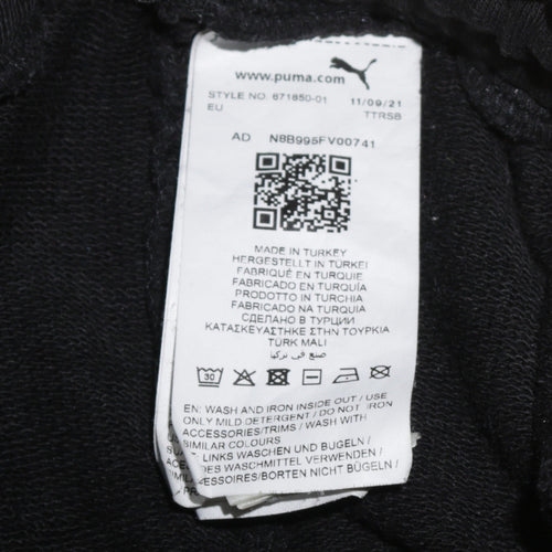 Puma Boys Black Jogger Sweatpants 14 Years Cotton Blend Fleece Trousers
