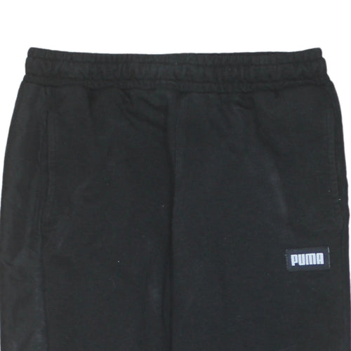 Puma Boys Black Jogger Sweatpants 14 Years Cotton Blend Fleece Trousers