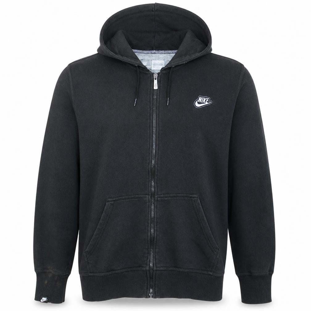 Nike Men's Black Full Zip Hoodie XL Sportswear Fleece Sweatshirt
