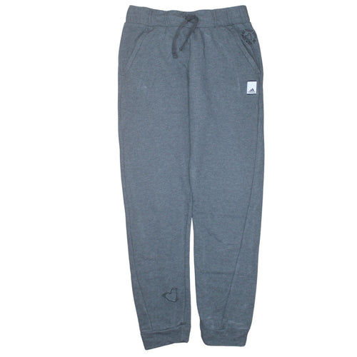 Adidas Womens Grey Cotton Blend Drawstring Sweatpants S