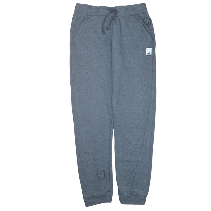 Adidas Womens Grey Cotton Blend Drawstring Sweatpants S