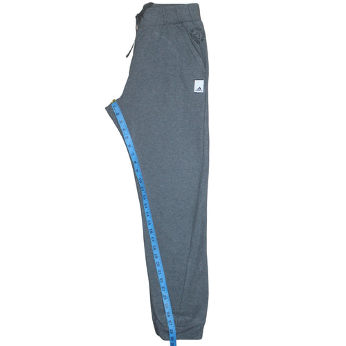 Adidas Womens Grey Cotton Blend Drawstring Sweatpants S