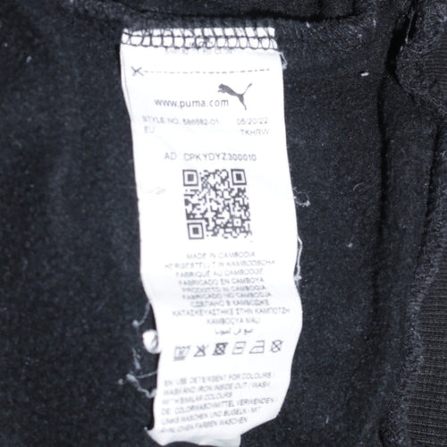 Puma Mens Black 2XL Pullover Sweatshirt Crew Neck Fleece