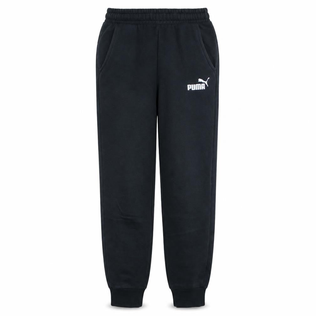 Front view of Puma Men's Black Small Regular Fit Fleece Sweatpants