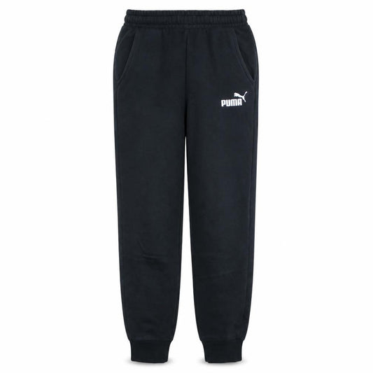 Front view of Puma Men's Black Small Regular Fit Fleece Sweatpants