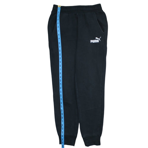Puma Men's Black Small Regular Fit Fleece Sweatpants