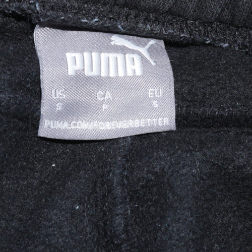 Puma Men's Black Small Regular Fit Fleece Sweatpants