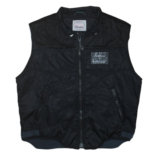 Wrangler Men's Black L Padded Waistcoat Bodywarmer Vest
