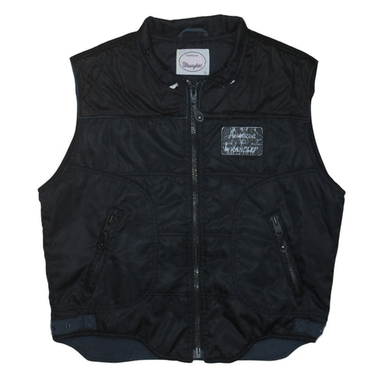 Wrangler Men's Black L Padded Waistcoat Bodywarmer Vest