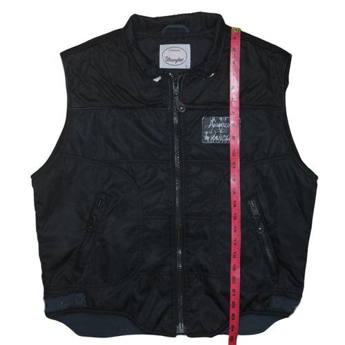 Wrangler Men's Black L Padded Waistcoat Bodywarmer Vest