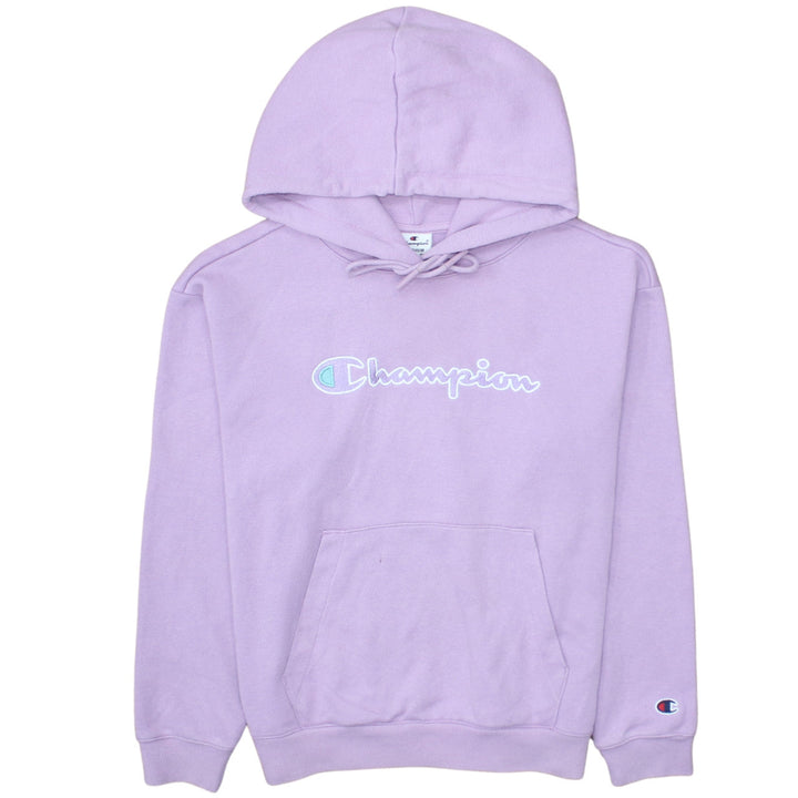 Champion Women's Purple Pullover Hoodie Medium Embroidered Logo