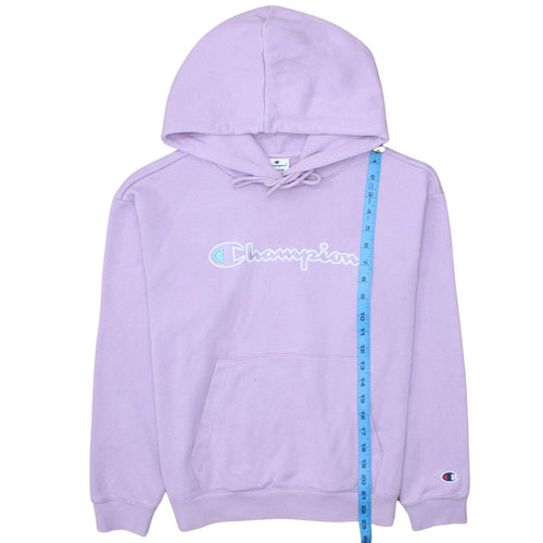 Champion Women's Purple Pullover Hoodie Medium Embroidered Logo
