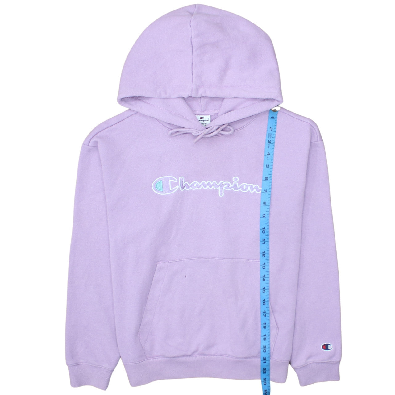 Champion Women's Purple Pullover Hoodie Medium Embroidered Logo