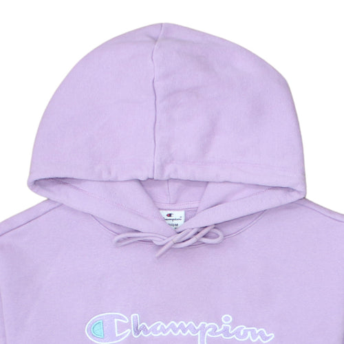 Champion Women's Purple Pullover Hoodie Medium Embroidered Logo