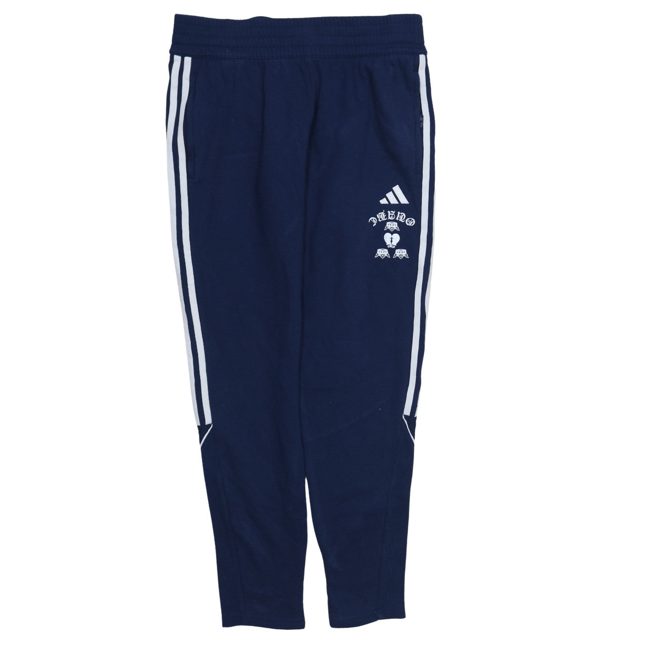 adidas Womens Blue Jogger Trousers Size M Elastic Waist Fleece