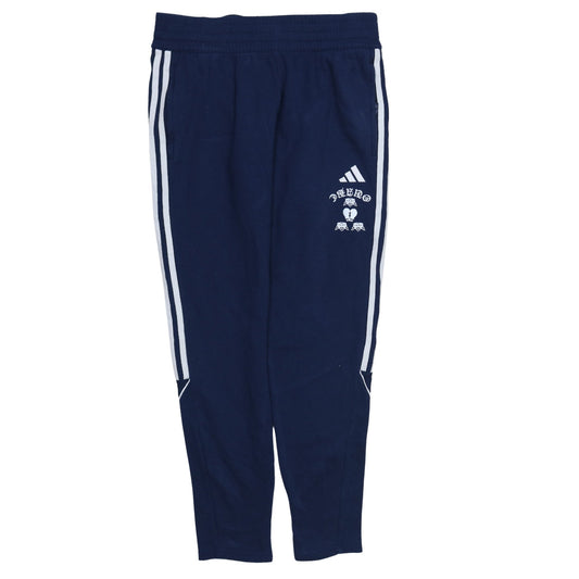 adidas Womens Blue Jogger Trousers Size M Elastic Waist Fleece