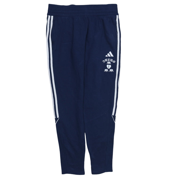 adidas Womens Blue Jogger Trousers Size M Elastic Waist Fleece