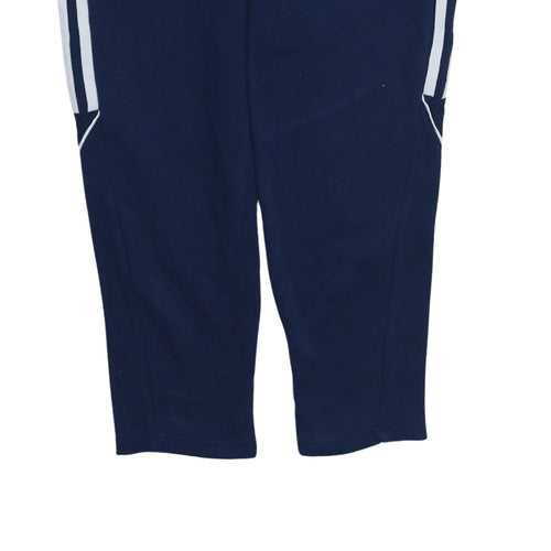 adidas Womens Blue Jogger Trousers Size M Elastic Waist Fleece