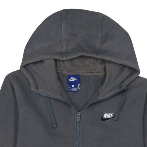 Nike Men's Grey Full Zip Hoodie Size M Fleece Sportswear