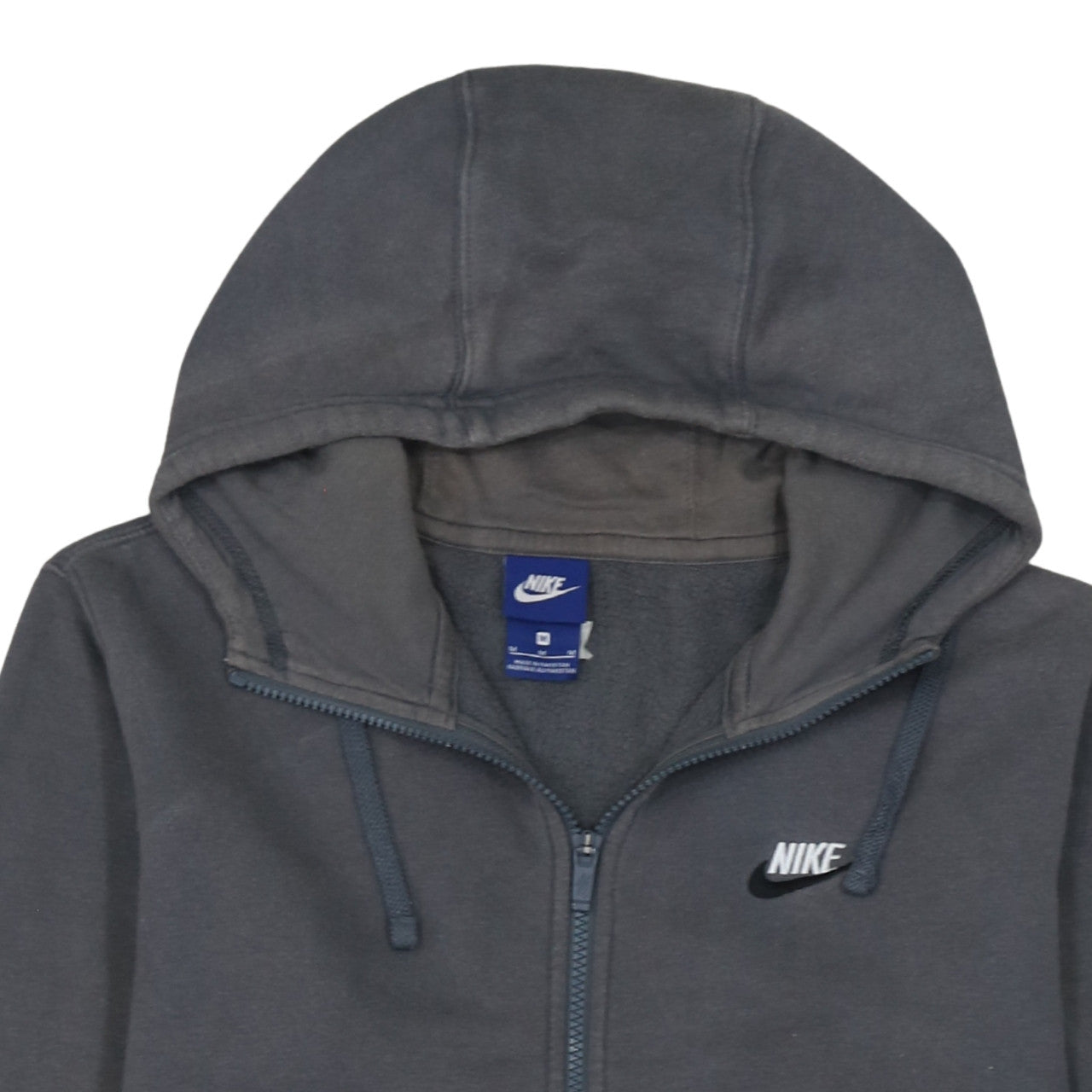 Nike Men's Grey Full Zip Hoodie Size M Fleece Sportswear