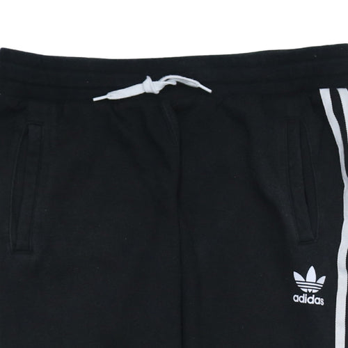 Adidas Boys Black Jogger Trousers 15-16 Years Elastic Waist Pockets