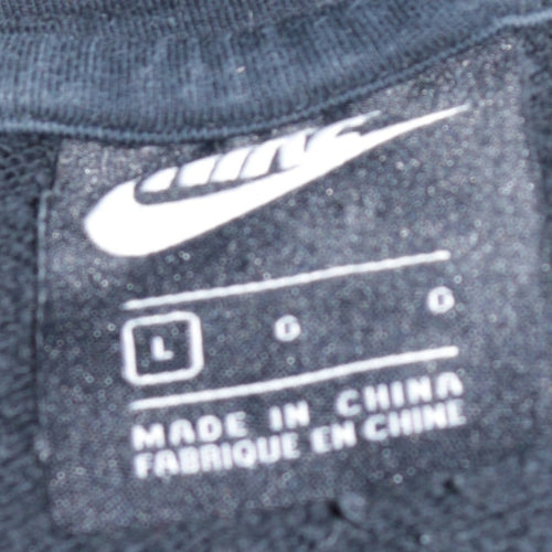 Nike Men's Black Full Zip Hoodie L Sportswear Cotton Sweatshirt