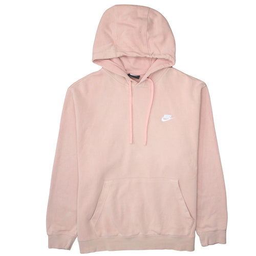 Nike Womens Pink Pullover Hoodie XL Cotton Blend Casual Sweatshirt
