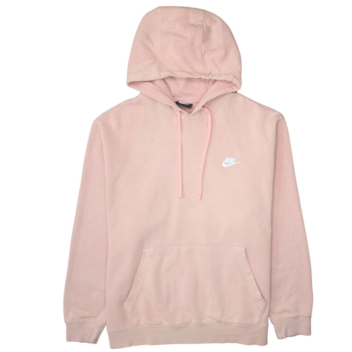 Nike Womens Pink Pullover Hoodie XL Cotton Blend Casual Sweatshirt