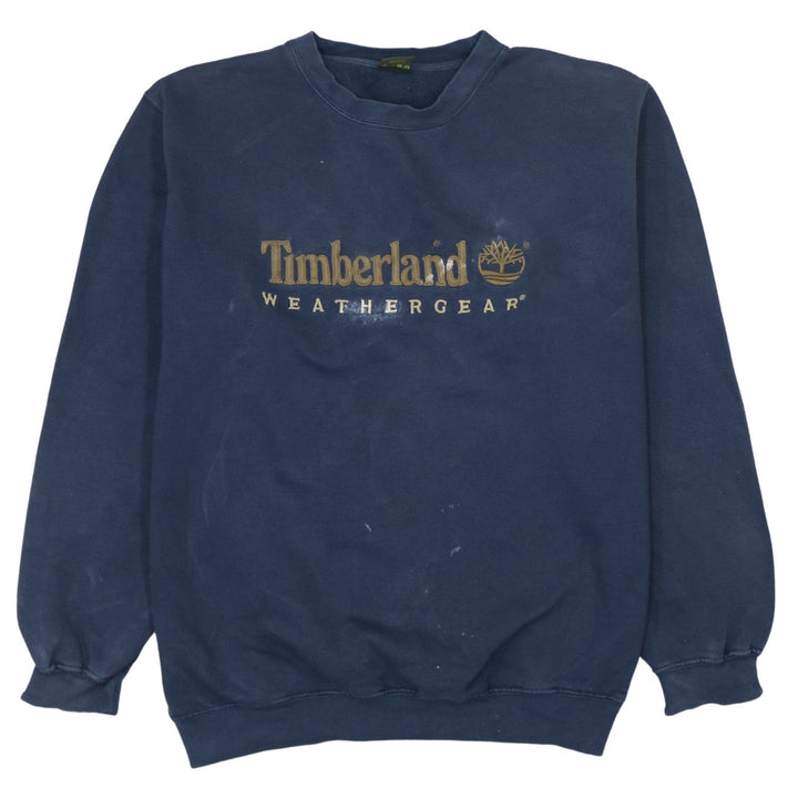 Timberland Men's Blue Logo Pullover Sweatshirt M Outdoor Fleece
