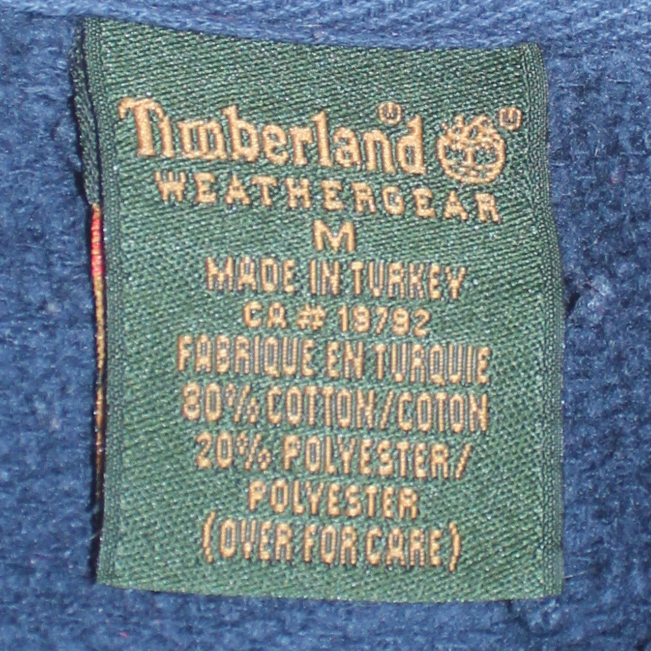 Timberland Men's Blue Logo Pullover Sweatshirt M Outdoor Fleece
