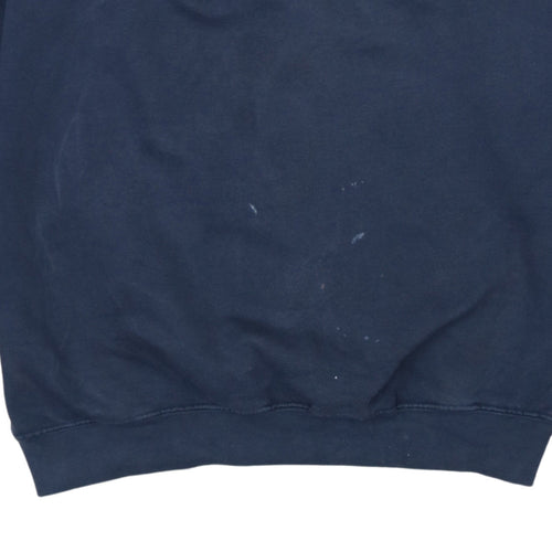 Timberland Men's Blue Logo Pullover Sweatshirt M Outdoor Fleece