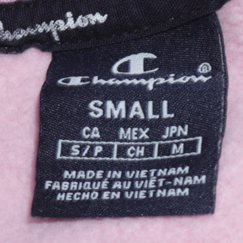 Champion Womens Pink Small Pullover Sweatshirt Classic Crew Neck