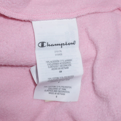Champion Womens Pink Small Pullover Sweatshirt Classic Crew Neck