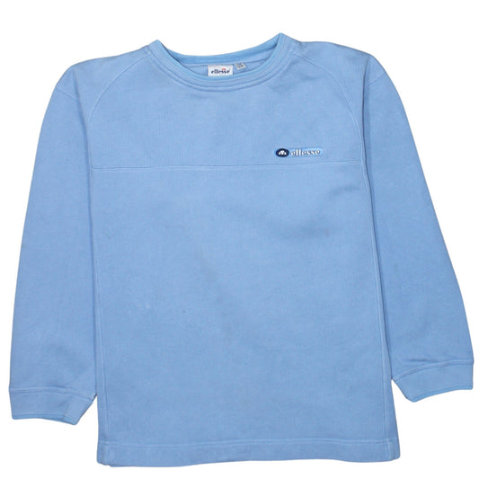 Ellesse Womens Blue Pullover Sweatshirt UK 16 Crew Neck Fleece