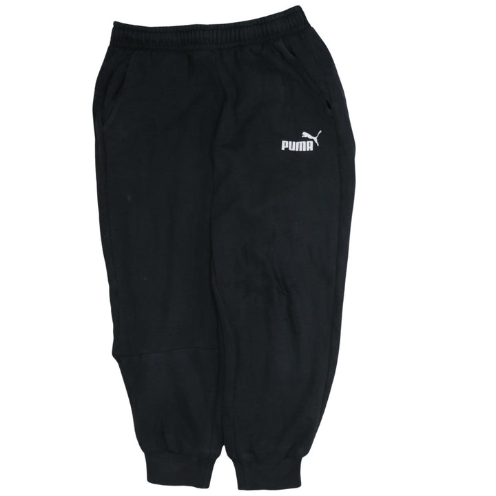 Puma Men Black Medium Sweatpants Regular Fit Logo Tapered