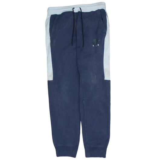 Nike Men's Blue Air Jogger Trousers Size M Fleece Drawstring