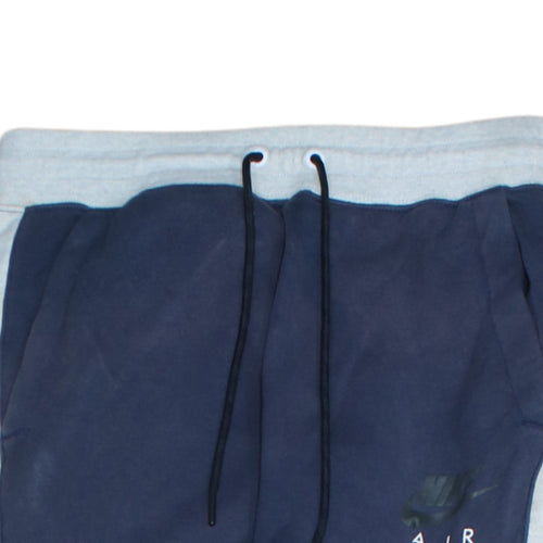 Nike Men's Blue Air Jogger Trousers Size M Fleece Drawstring