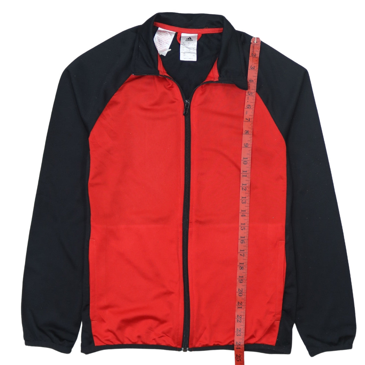 Adidas Boys Red & Black Full Zip Sweatshirt 13-14 Years Regular Fit