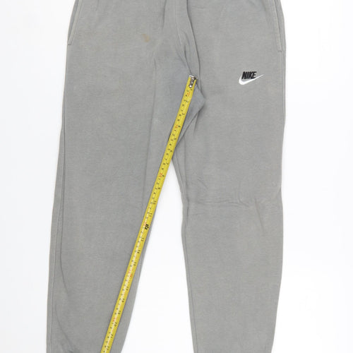 Nike Men's Grey XS Jogger Sweatpants with Elastic Waist and Logo