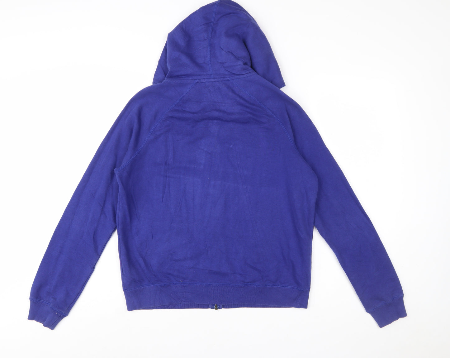 Nike Womens Blue Full Zip Hoodie Sweatshirt Medium Cotton Blend