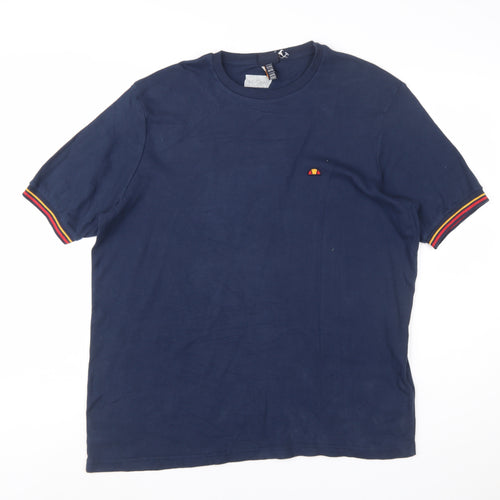 Ellesse Men's Blue 2XL Cotton Crew Neck Short Sleeve T-Shirt
