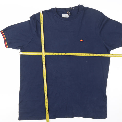 Ellesse Men's Blue 2XL Cotton Crew Neck Short Sleeve T-Shirt