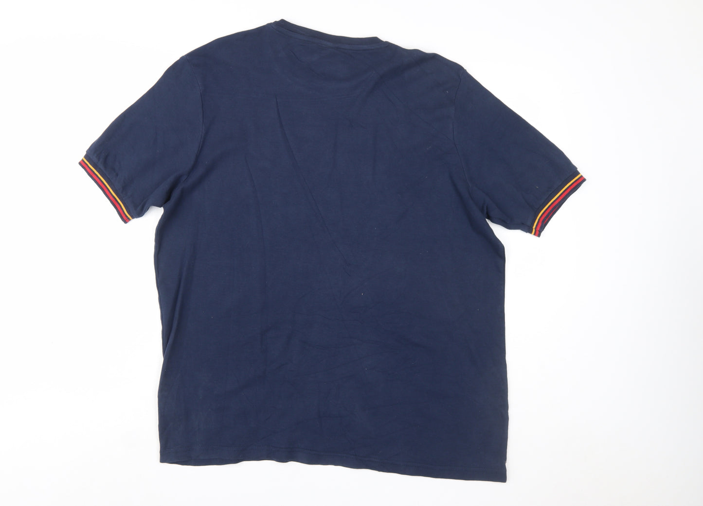 Ellesse Men's Blue 2XL Cotton Crew Neck Short Sleeve T-Shirt