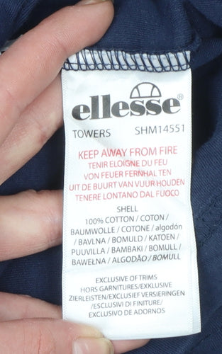 Ellesse Men's Blue 2XL Cotton Crew Neck Short Sleeve T-Shirt