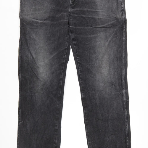 Wrangler Texas Stretch Mens Black Jeans W36 L34 Regular Fit Denim