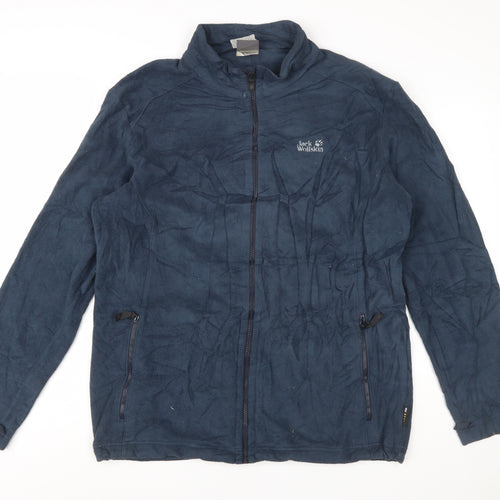 Jack Wolfskin Men's Blue Fleece Full Zip Outdoor Jacket 2XL