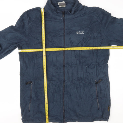 Jack Wolfskin Men's Blue Fleece Full Zip Outdoor Jacket 2XL
