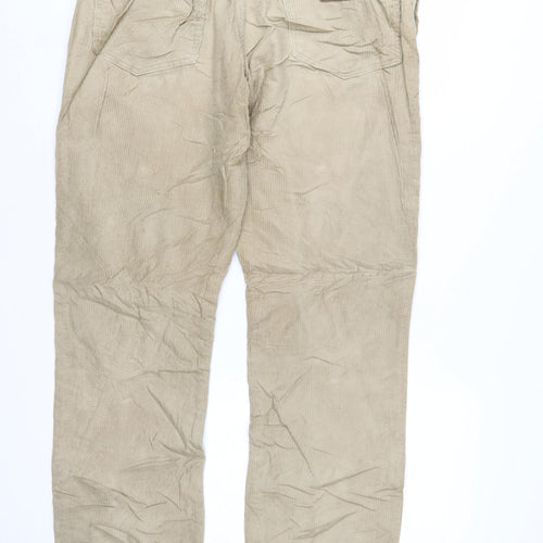 Wrangler Men Beige Texas Stretch Corduroy Chino Trousers W33 L34