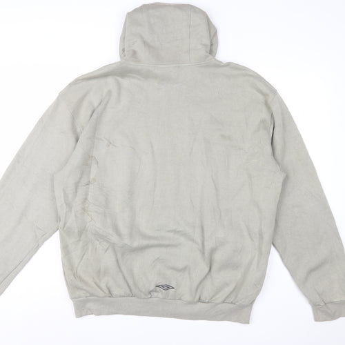Umbro Men’s Grey Full Zip Hoodie XL Regular Fit Sportswear