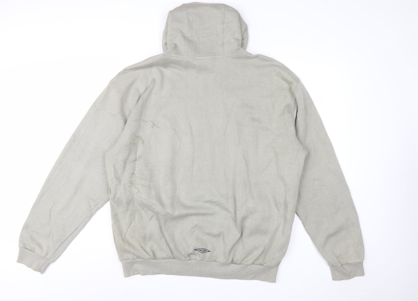 Umbro Men’s Grey Full Zip Hoodie XL Regular Fit Sportswear